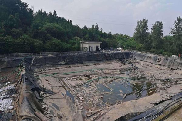 滲濾液調節池鋪設HDPE土工膜 第1張